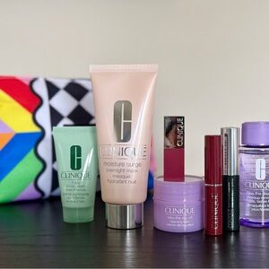 Clinique Skincare and Makeup Set - Pink, Green, Purple